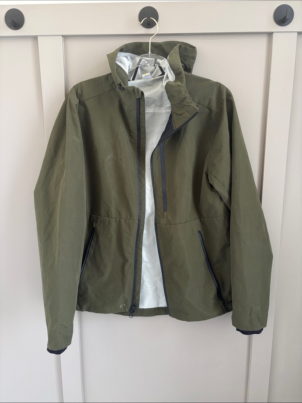 Men's Old navy Olive Green Hooded Shell Jacket - Lightweight Windbreaker